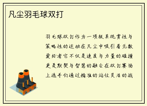 凡尘羽毛球双打