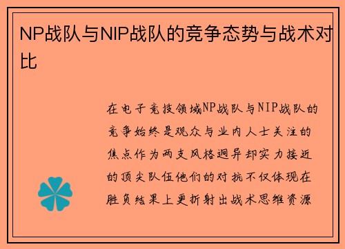 NP战队与NIP战队的竞争态势与战术对比
